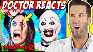 ER Doctor REACTS to CRAZIEST Terrifier 2 Injuries [upl. by Anivel]