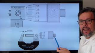 Leitura de micrômetro 001mmrevisão [upl. by Acirt]