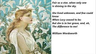 Poem Audio quotShe dwelt among the untrodden waysquot by williamwordsworth readaloudchannel poetry [upl. by Halona]