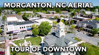 Morganton North Carolina  Burke County NC  Aerial Views April 2022 [upl. by Aneema]