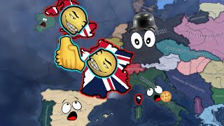 What if the FrancoBritish Union formed in 1936  AI only  Hoi4 [upl. by Hgielra]