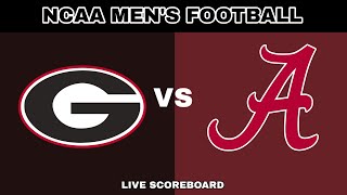 Georgia Bulldogs vs Alabama Crimson Tide  NCAA Football Live Scoreboard [upl. by Bryan]