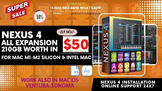 Refx Nexus 4 Install in Mac M1 M2 M3 and Intel 210GB Expansions 1080p [upl. by Kentiggerma925]