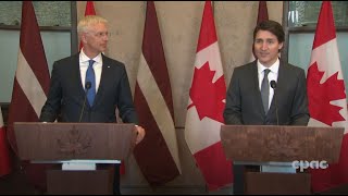 PM Trudeau on military personnel to Latvia Pierre Poilievres Bank of Canada remarks – May 12 2022 [upl. by Dale]