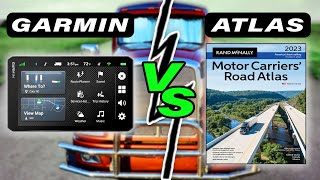 Garmin Truck GPS Vs Rand McNally Motor Carriers Road Atlas [upl. by Ynotna]