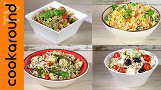 Insalate di riso farro orzo e bulgur  4 primi piatti freddi estivi [upl. by Bonita]