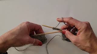 Backwards loop cast on method  knitting tutorial for casting on underarm stitches [upl. by Apurk]