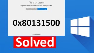 Fix 0x80131500 Microsoft Store Error in Windows 10 [upl. by Leonhard160]