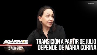 TRANSICIÓN A PARTIR DE JULIO DEPENDE DE MARÍA CORINA [upl. by Bentlee]