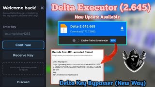 Delta Executor New Version Available 2645  No key Key Bypass  Delta Mobile  ROBLOX HACK [upl. by Evilc]