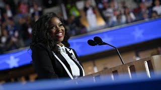 Rep Jasmine Crockett shows off alliteration to end DNC speech [upl. by Avan]