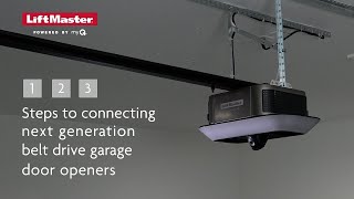 How to Install and Connect a NextGeneration LiftMaster Belt Drive Garage Door Opener [upl. by Eisserc798]