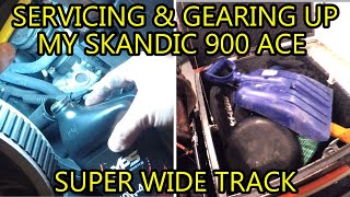 SERVICING amp GEARING UP my SKANDIC 900 Ace SUPER WIDE TRACK SIX MONTHS OF WINTER Labrador Canada [upl. by Isabea]