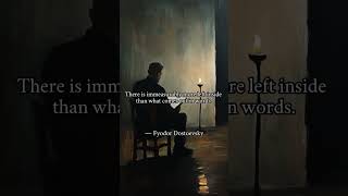 ”There is immeasurably more left inside than what comes out in words”― Fyodor Dostoevsky [upl. by Rhys]