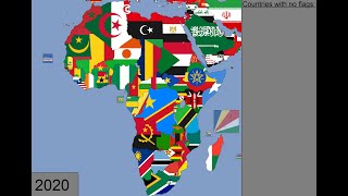 Africa Timeline of National Flags 1600  2020 [upl. by Cirnek884]