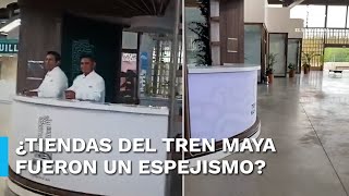 De utilería tras inauguración desmontan tiendas en el Tren Maya EnPortada [upl. by Rozek]