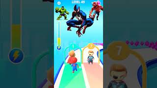 SPIDER MAN 💪💪😄 VS HULK SUPER HERO 💪💪 GAMEPLAY LEVEL UP shorts funnyvideo [upl. by Miza]