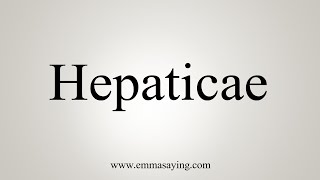 How To Say Hepaticae [upl. by Eveleen]