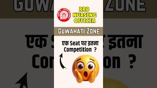 RRB Nursing Officer Guwahati Zone Competition shorts mukeshsir [upl. by Nitnilc]