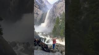 Yosemite falls USA 🇺🇸 travel nature explore adventure waterfalls [upl. by Myrilla261]