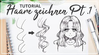 Tutorial Haare Zeichnen im MangaStil PT 01 [upl. by Minica473]