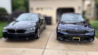 BMW M550i chases BMW M340i [upl. by Einnahc402]