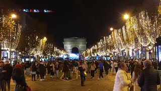 Paris en direct  Illuminations de Noël des ChampsÉlysées 2024 [upl. by Elli]