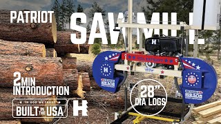 HudSon Patriot Portable Sawmill 2 Min Introduction [upl. by Ebarta]