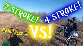 2 stroke VS 4 stroke  KX250 VS YZ426F [upl. by Medorra475]