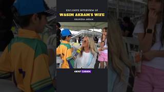 Wasim Akram’s Wife Shaniera Akram’s interview 🥰🏏 wasimakram wasimakram youtubeshorts [upl. by Etnuaed886]