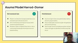 TEORI PEMBANGUNAN MODERN  HARROD  DOMAR [upl. by Yasmine559]