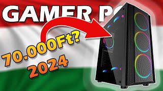 Olcsó GAMER PC 70000Kért Ami MINDENT is FUTTAT [upl. by Airdnoed]