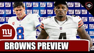 🚨Giants vs Browns preview Can the Giants cross the 50 Jones vs Watson is the bum bowl🔥 [upl. by Haidabo]