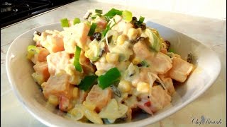 Jamaican Sweet Potato Salad Recipes  Recipes By Chef Ricardo [upl. by Catlaina]