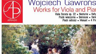 Wojciech Gawroński  Pieśń wieczorna op 25 nr 1 Murawski  viola StarzecMakandasis  piano [upl. by Nerreg]