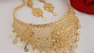 beautiful gold necklace designs gold jewellery design [upl. by Sucrad550]