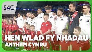 Hen Wlad Fy Nhadau  Wales National Anthem  Cymru 4  1 Iceland  UEFA  S4C [upl. by Akirehc]