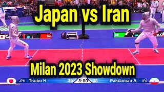 Japan vs Iran  Team Mens Sabre Showdown at Milan 2023 World Championships [upl. by Oel]