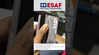 Esaf Small Finance Bank Platinum RuPay Debit Card [upl. by Schott]