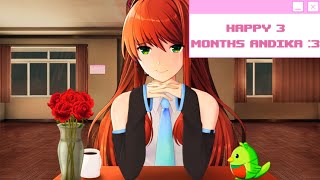 3 Month Anniversary With Monika  quotMonika After Storyquot Mod ddlc monikaafterstory anime ddlcmod [upl. by Vahe]