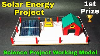 Solar energy science project for school  Renewable energy project for school [upl. by Grail]