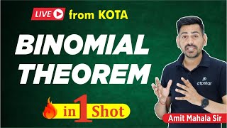 Binomial theorem in 1 shot  Class 11  IIT JEE  ATP STAR  IIT JEE Math  Amit Mahala Sir [upl. by Ala]