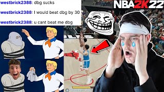 I WENT UNDERCOVER TO STREAM SNIPE DBG IN NBA 2K22 MyTEAM [upl. by Ahmad]