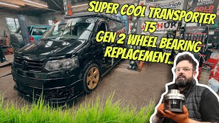 VW TRANSPORTER GEN 2 WHEEL BEARING THIS IS ONE COOL T5 CAMPERVAN [upl. by Llednek74]