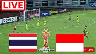 Indonesia vs Thailand u19 Live Football  The final Asia AFF U19 youth championship Gameplay pes21 [upl. by Rednijar]