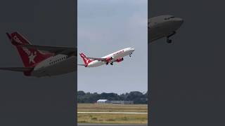 Corendon Airlines B737 🛫Takeoff shorts youtube aviation video boeing düsseldorf germany [upl. by Ynos]