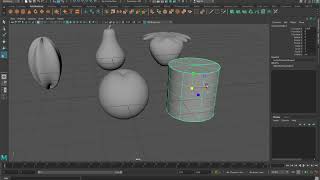 Creating Fruits and coloring them in Maya using NURBs [upl. by Noel671]