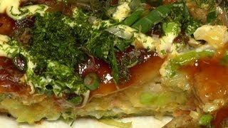 Okonomiyaki Recipe Remastered  Cooking with Dog [upl. by Gans]