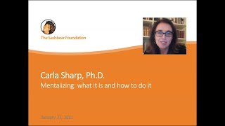 Carla Sharp PhD Mentalizing what it is and how to do it [upl. by Tony571]