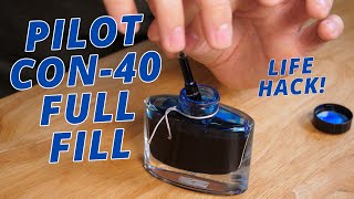 How To Fully Fill A Pilot Con40 CartridgeConverter Fountain Pen [upl. by Zetniuq803]